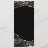Zwart en Goud Agaat Marmer Menu (Achterkant)