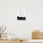 Zwart En Goud Agaat Marmer Service Prijs Poster (Keuken)