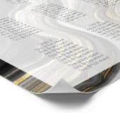 Zwart en goud agaat modern huwelijk poster (Hoek)