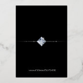 Zwart en goud, alleen liefde, behalve datum folie uitnodiging (Achterkant)