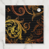 Zwart en goud antiek bedankjes labels (Achterkant)