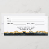 Zwart en goud aquarel cadeaubon (Achterkant)