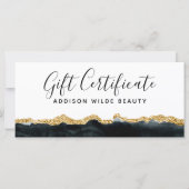 Zwart en goud aquarel cadeaubon (Voorkant)