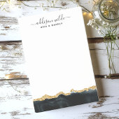 Zwart en goud aquarel gepersonaliseerd post-it® notes