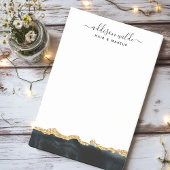 Zwart en goud aquarel gepersonaliseerd post-it® notes