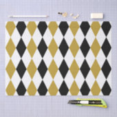 Zwart en goud Argyle Tissuepapier (Craft)