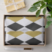 Zwart en goud Argyle Tissuepapier (Geschenk)