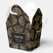 Zwart en Goud Art Deco Bruiloft Dank u Bedankdoosjes (Geopend)