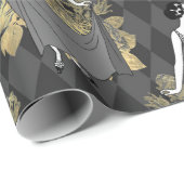 Zwart en goud Art Deco Cadeaupapier (Rol Hoek)