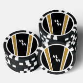 Zwart en goud Art Deco Design Monogrammed Poker Chips (Opstapeling)