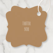 Zwart en Goud Art Deco Gatsby Stijl Bruiloft Bedankjes Labels (Achterkant)