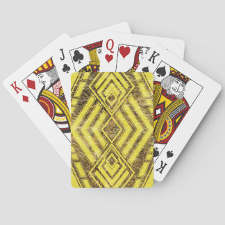 Zwart en goud Art Deco Graphic Pokerkaarten