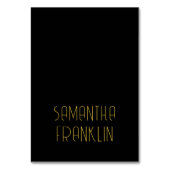 Zwart en Goud Art Deco Naam Plaats Kaarten (Voorkant)