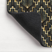 Zwart en goud Art Deco ontwerp Muismat (Hoek)
