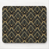 Zwart en goud Art Deco ontwerp Muismat (Voorkant)