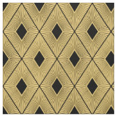 Zwart en Goud Art Deco Stijl Stof (Swatch)