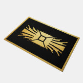 Zwart en Goud Art Deco Stijl Tapijt/Deur Mat. Deurmat (Schuin)