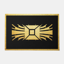 Zwart en Goud Art Deco Stijl Tapijt/Deur Mat. Deurmat
