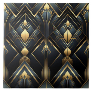Zwart en Goud Art Deco stijl, Tegeltje