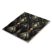 Zwart en Goud Art Deco stijl, Tegeltje (Zijkant)
