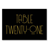 Zwart en Goud Art Deco voor 21+ Kaart (Achterkant)