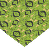 Zwart en goud atoompatroon op groen | Vijfde eeuw Korte Tafelloper (Hoek)