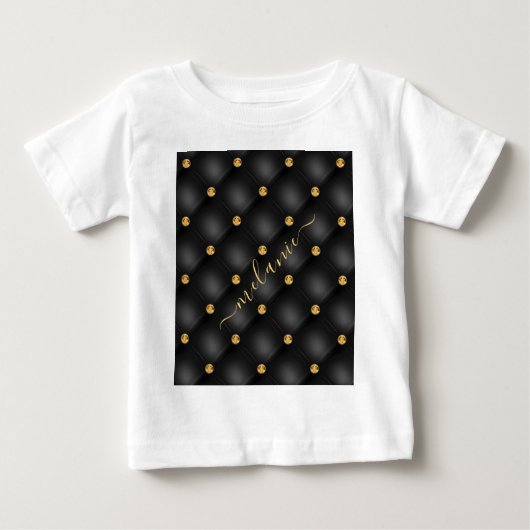 Zwart en Goud Baby T-shirt (Voorkant)