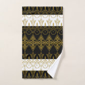 Zwart en goud bad handdoek (Handdoek)