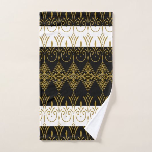 Zwart en goud bad handdoek (Handdoek)
