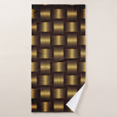 Zwart en goud badhanddoek (Badhanddoek)