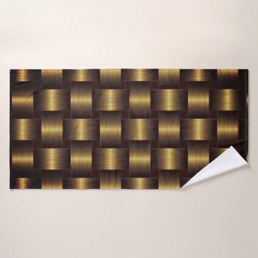 Zwart en goud badhanddoek (Badhanddoek)
