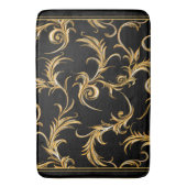 Zwart en goud badmat (Voorkant Verticaal)