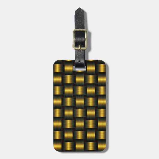 Zwart en goud Bagagelabel (Voorkant verticaal)