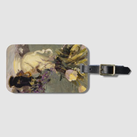 Zwart en goud bagagelabel (Voorkant (horizontaal))