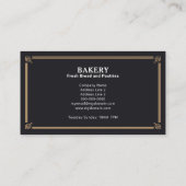 Zwart en goud bakkerij visitekaartje (Achterkant)