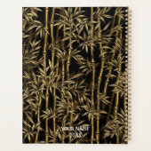 Zwart en Goud Bamboe Chiyogami Planner (Achterkant)