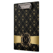 Zwart en Goud Barok Damast  Lijst Klembord (Links)