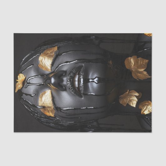 Zwart en goud Beauty3 Tissuepapier (Voorkant)