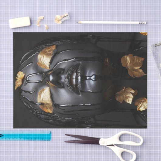 Zwart en goud Beauty3 Tissuepapier (Craft)