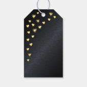 Zwart en goud Bedankt 50ste verjaardag Cadeaulabel (Achterkant)