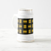 Zwart en Goud Bier Stein Bierpul (Voorkant links)