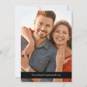 Zwart en Goud Blad Bruiloft Save the Date Kaart (Achterkant)