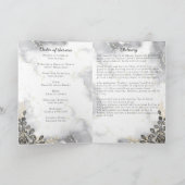 Zwart en Goud Bloemen Marmer Liefdevolle Geheugen Programma (Binnen)