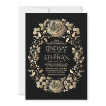 Zwart en Goud  Bloemenkrans Bruiloft