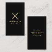 Zwart en goud Bobby Pins Haarstylist Salon Visitekaartje (Voorkant / Achterkant)