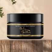 Zwart en Goud Body Butter Jar Label