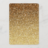 Zwart en Goud Bokeh Print Bruiloft Menu (Achterkant)