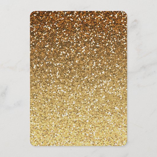 Zwart en Goud Bokeh Print Bruiloft Menu (Achterkant)