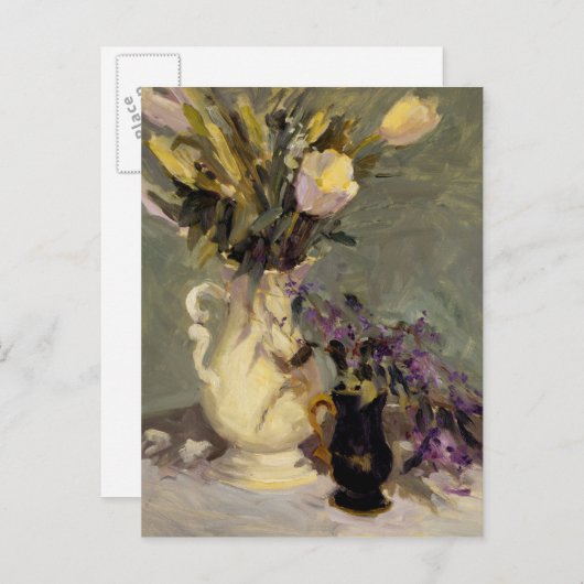 Zwart en goud briefkaart (Voorkant / Achterkant)