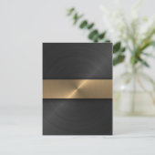 Zwart en goud briefkaart (Staand voorkant)